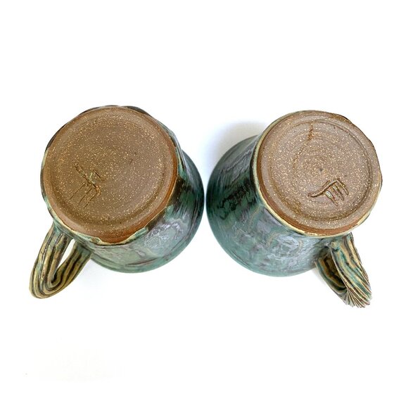 Unique Handmade Studio Pottery Mug Set: Cozy Woodland - Picture 5 of 7